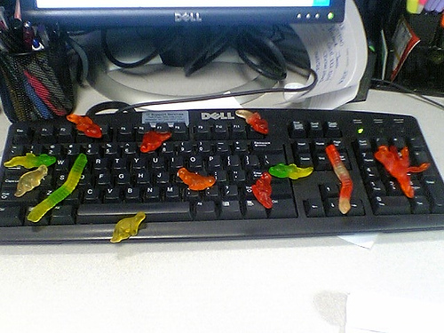 [typing on keyboard]