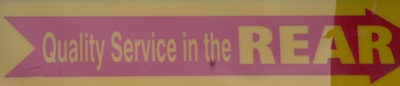 [Quality Service in the Rear]
